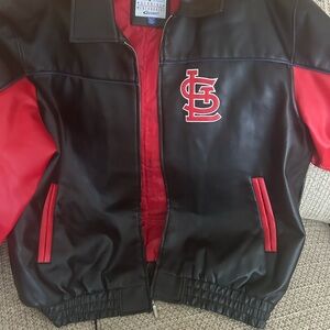 St. Louis cardinals Men's Black and Red Varsity Jacket